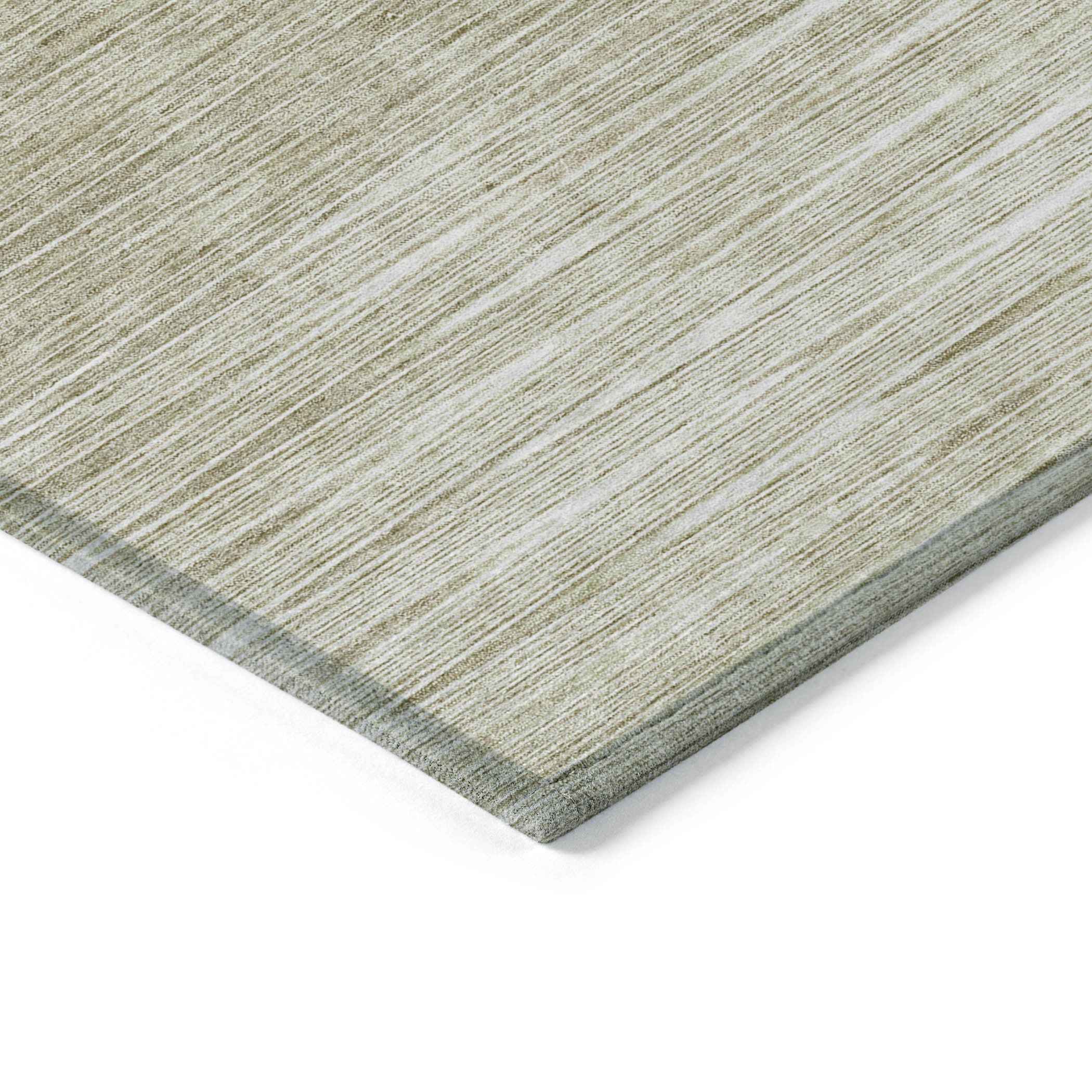 9' X 12' Khaki And Beige Abstract Washable Indoor Outdoor Area Rug