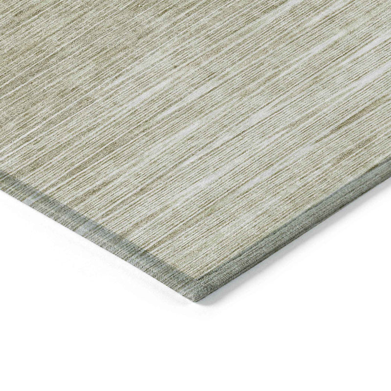 9' X 12' Khaki And Beige Abstract Washable Indoor Outdoor Area Rug