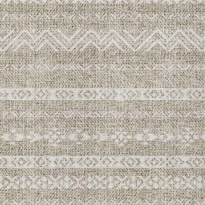 8' X 10' Beige And Ivory Southwestern Washable Indoor Outdoor Area Rug