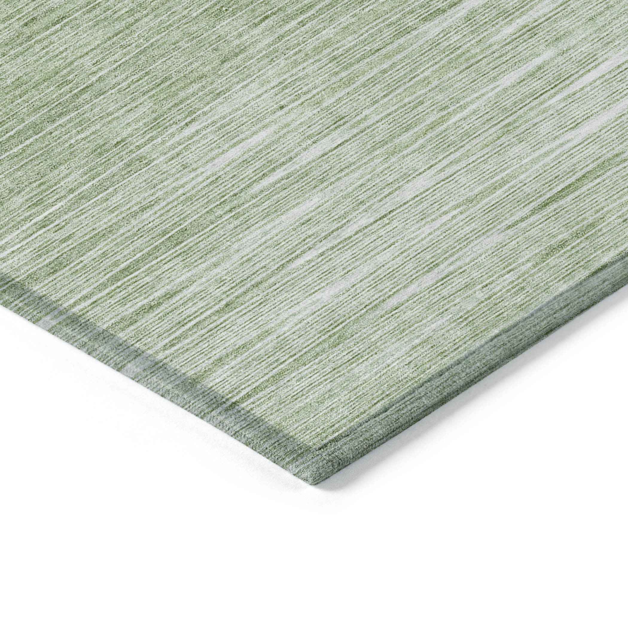 10' X 14' Artichoke Green And Green Abstract Washable Indoor Outdoor Area Rug