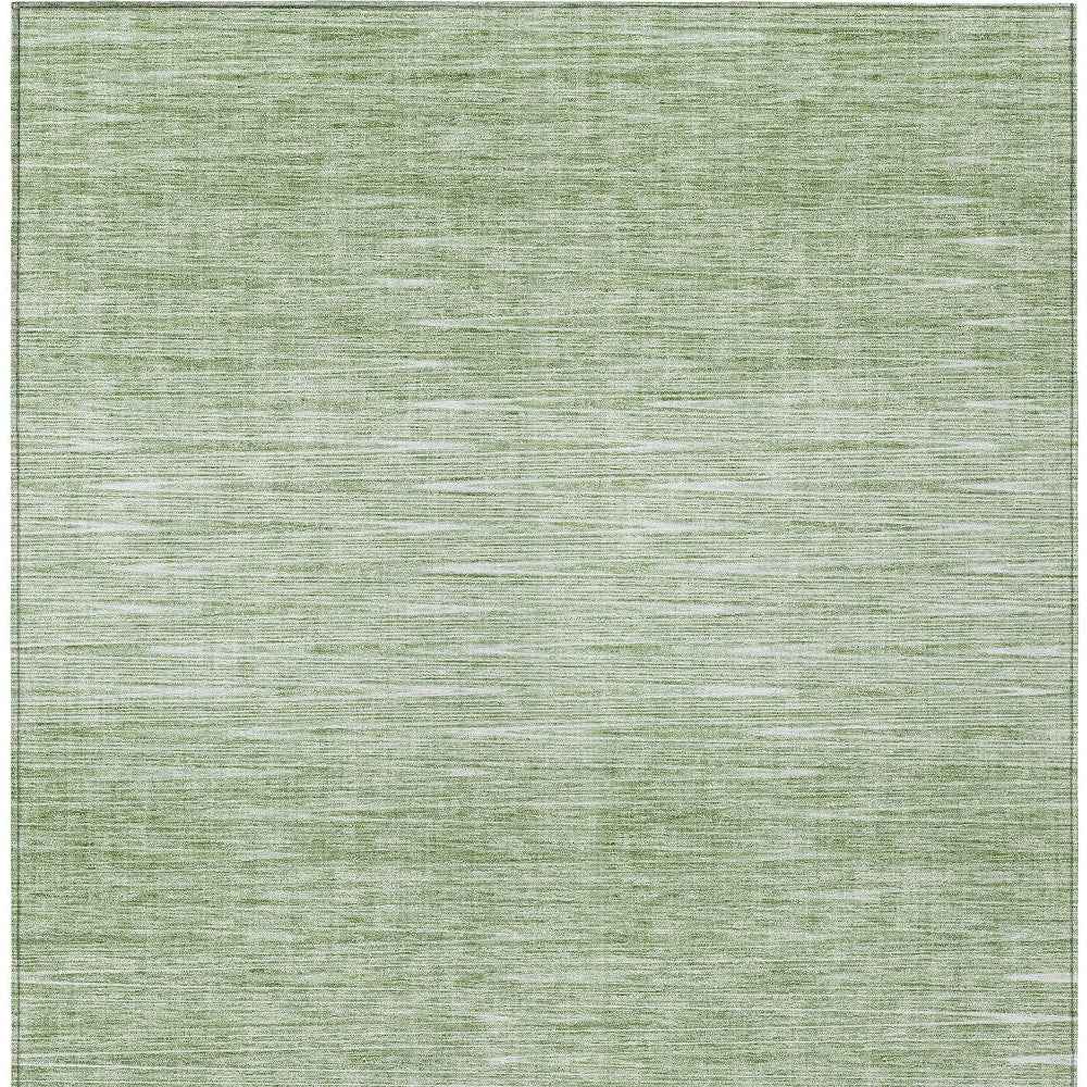 5' X 8' Artichoke Green And Green Abstract Washable Indoor Outdoor Area Rug