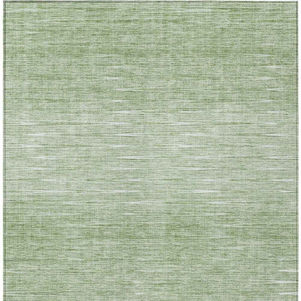 5' X 8' Artichoke Green And Green Abstract Washable Indoor Outdoor Area Rug