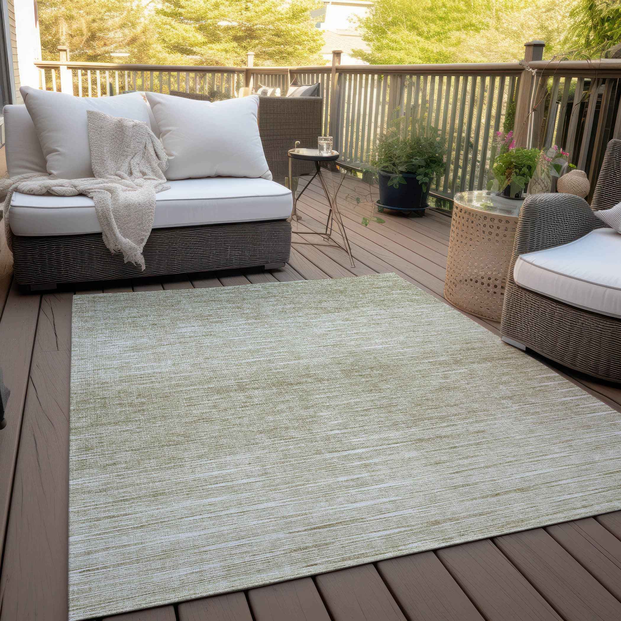 10' X 14' Khaki And Beige Abstract Washable Indoor Outdoor Area Rug