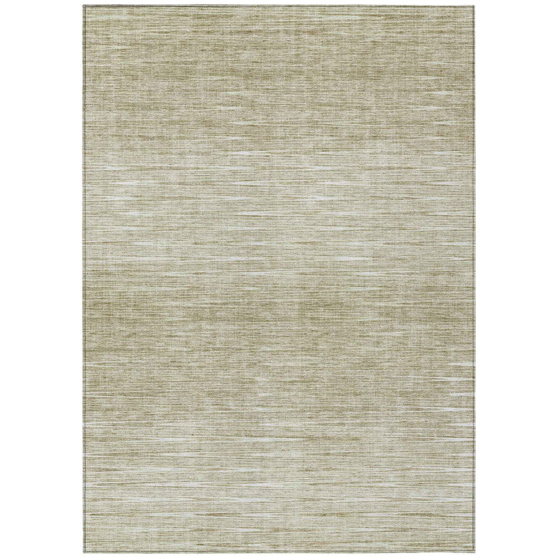10' X 14' Khaki And Beige Abstract Washable Indoor Outdoor Area Rug