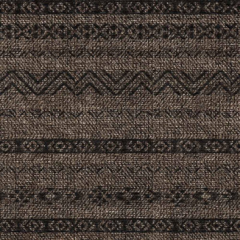 5' X 8' Chocolate And Brown Southwestern Washable Indoor Outdoor Area Rug