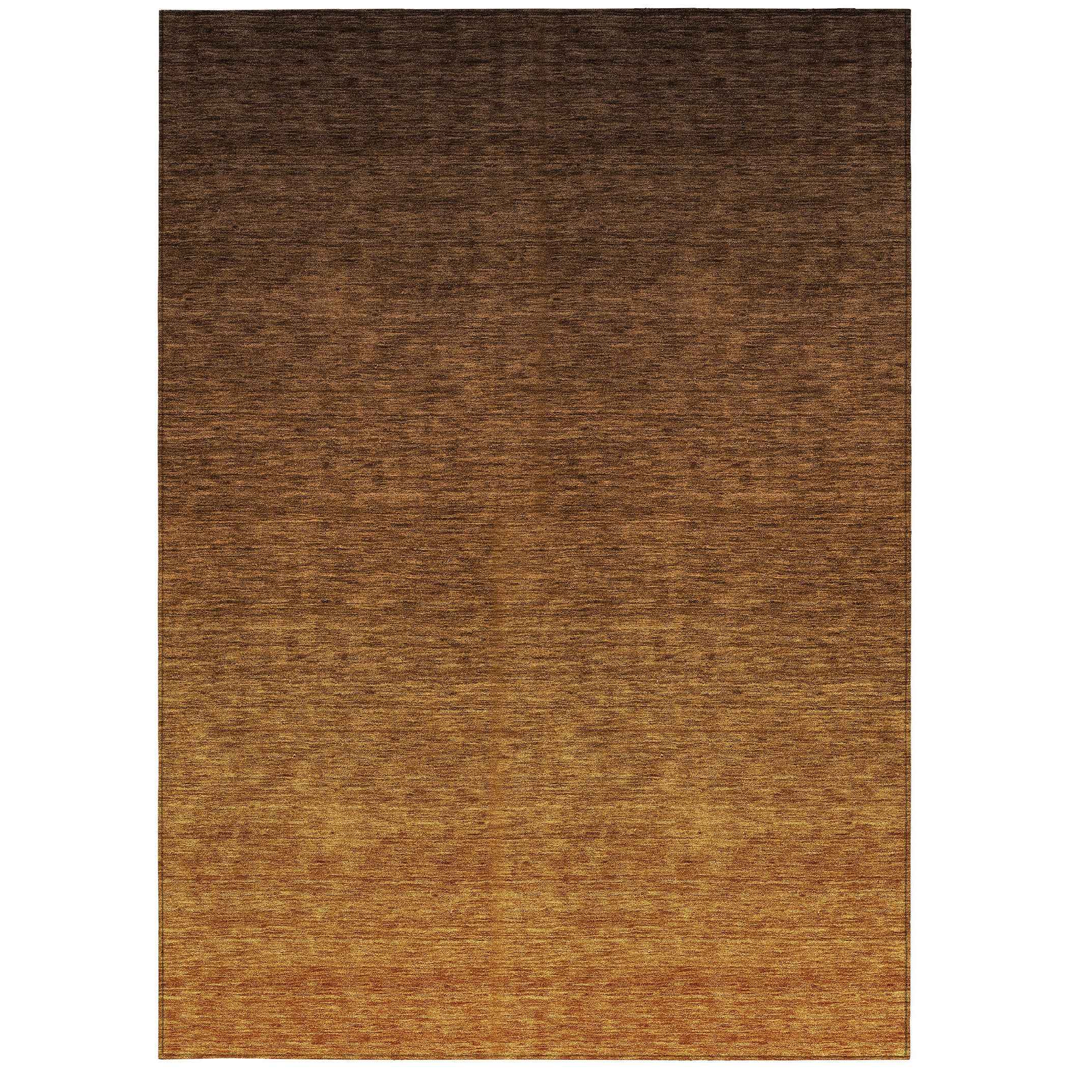 10' X 14' Chocolate And Brown Ombre Washable Indoor Outdoor Area Rug