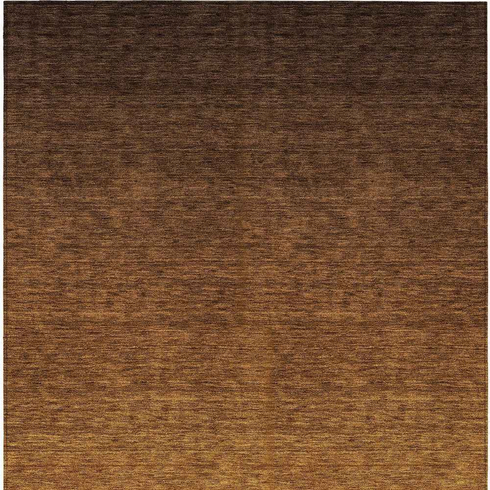 10' X 14' Chocolate And Brown Ombre Washable Indoor Outdoor Area Rug