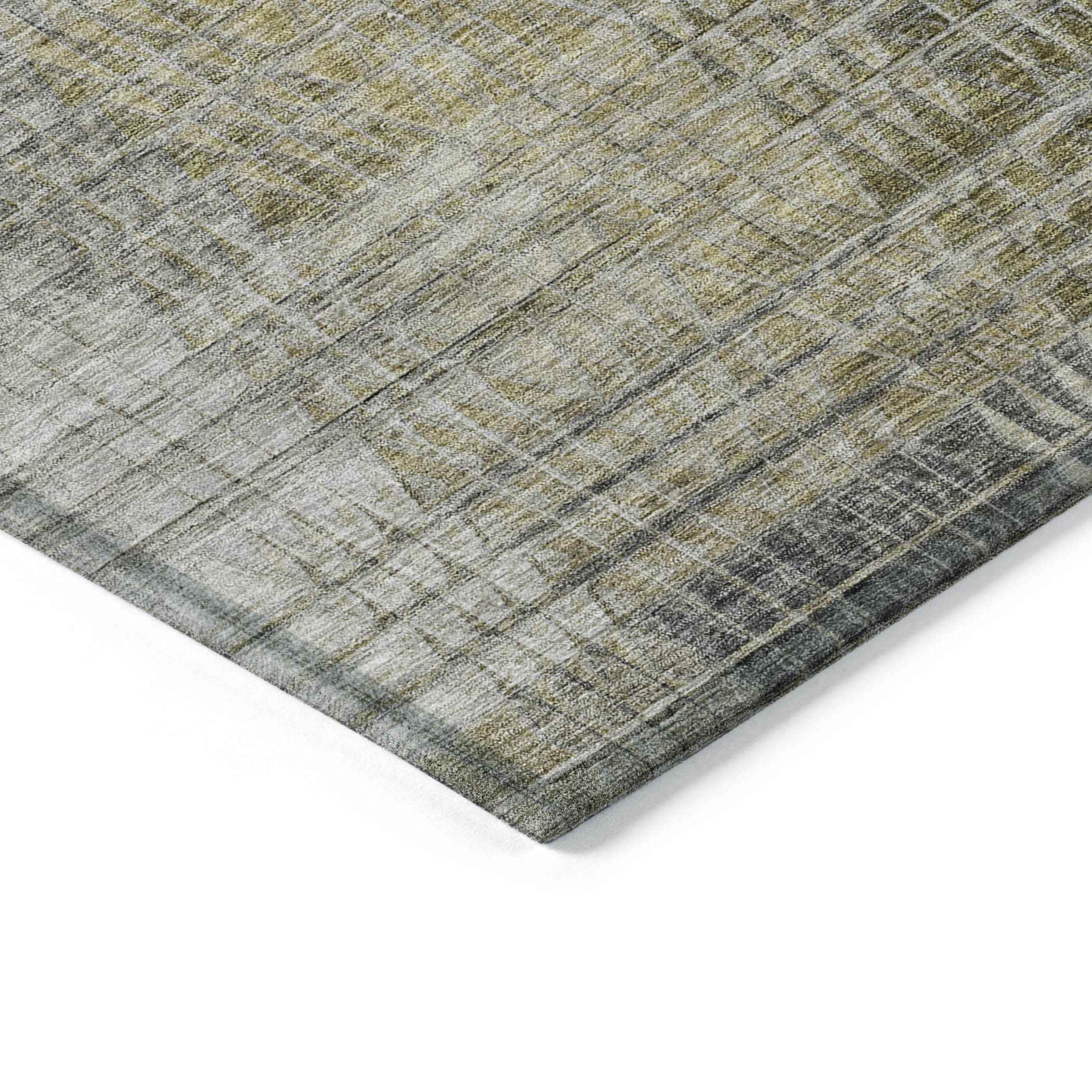 8' X 10' Taupe Beige And Brown Abstract Washable Indoor Outdoor Area Rug