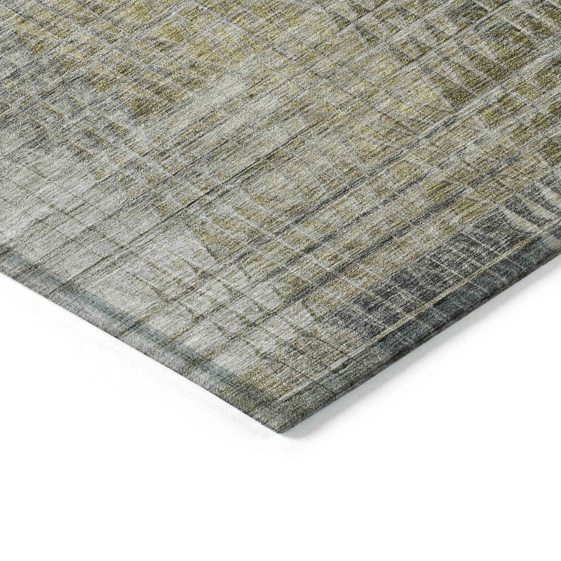 8' X 10' Taupe Beige And Brown Abstract Washable Indoor Outdoor Area Rug