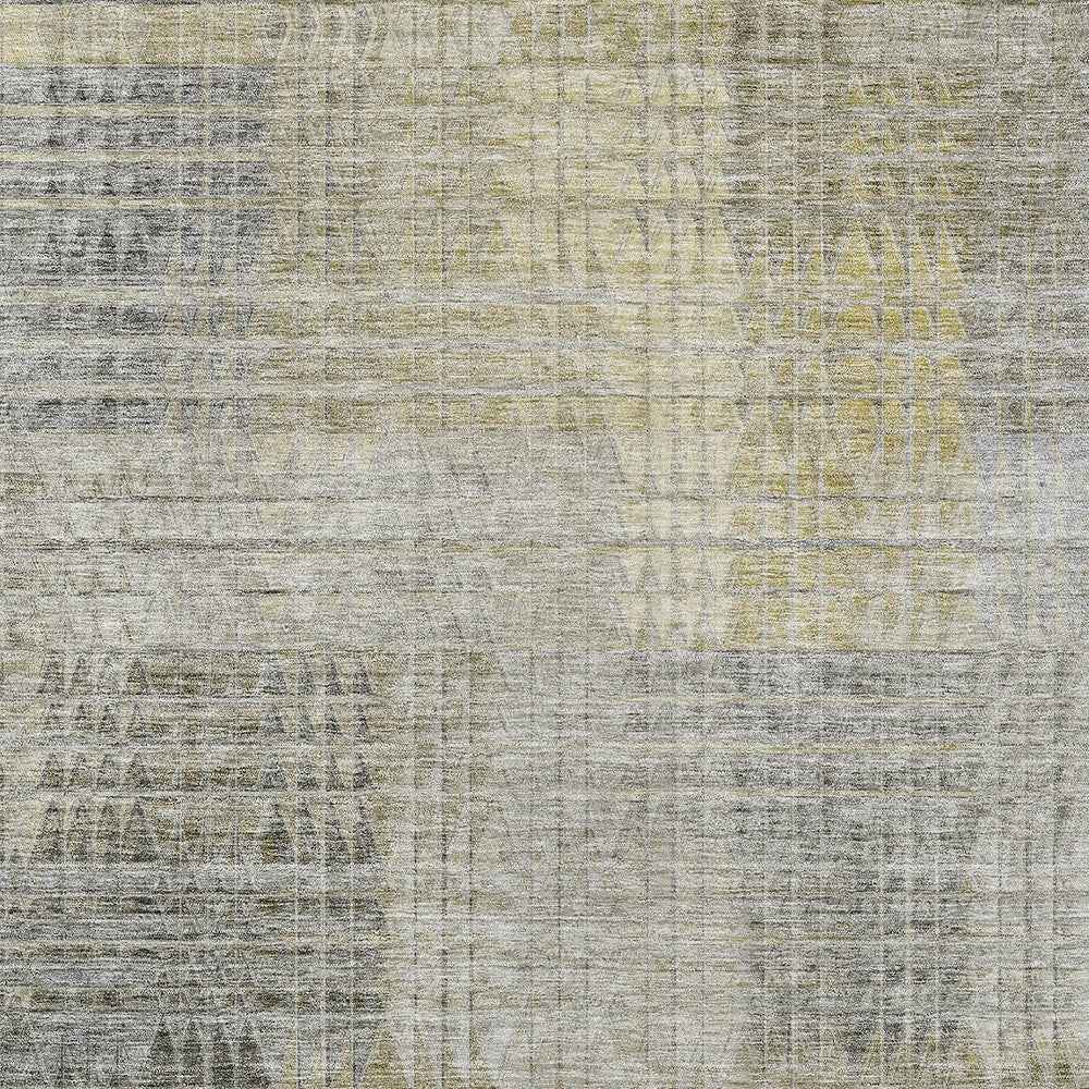 8' X 10' Taupe Beige And Brown Abstract Washable Indoor Outdoor Area Rug