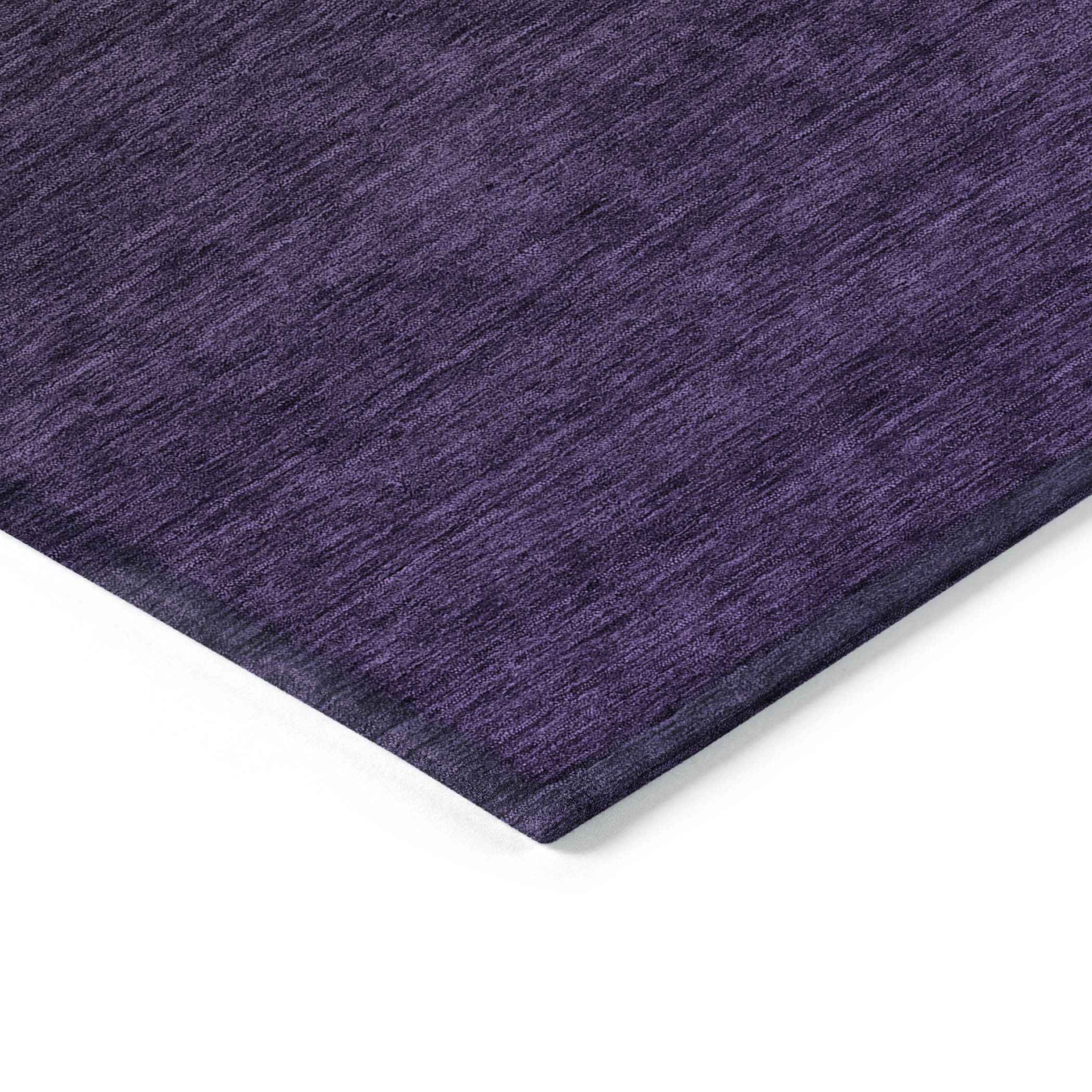 10' X 14' Eggplant Purple And Charcoal Abstract Washable Indoor Outdoor Area Rug