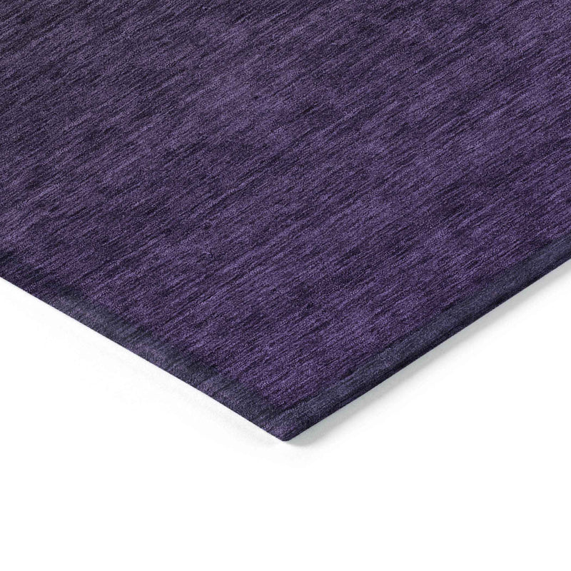 10' X 14' Eggplant Purple And Charcoal Abstract Washable Indoor Outdoor Area Rug