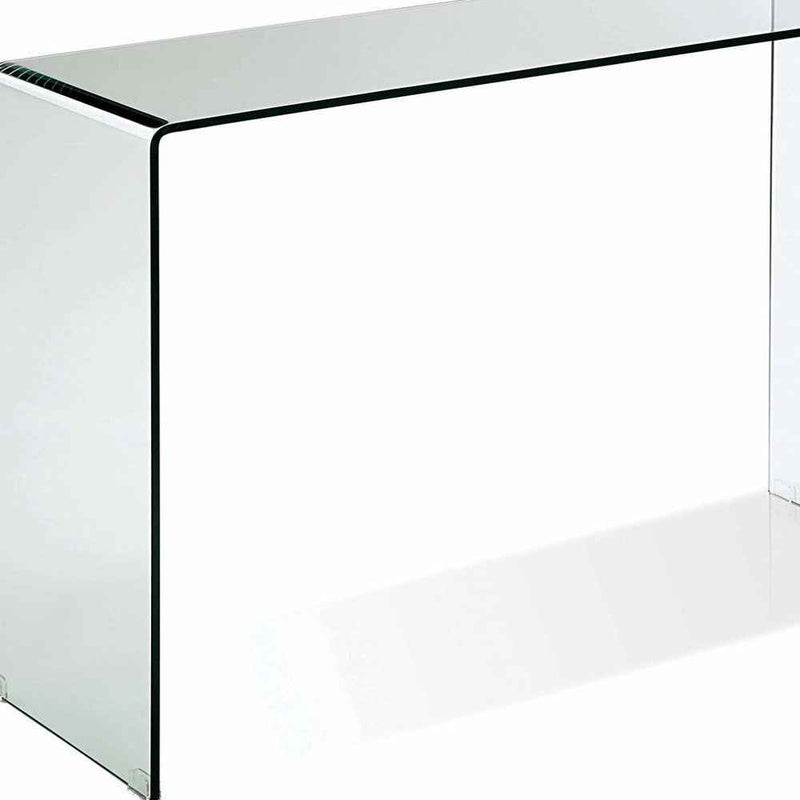 47" Clear Glass Block Console Table