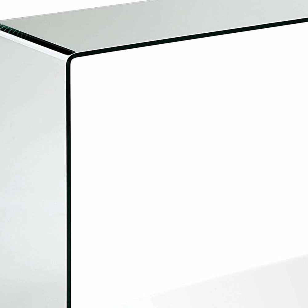 47" Clear Glass Block Console Table
