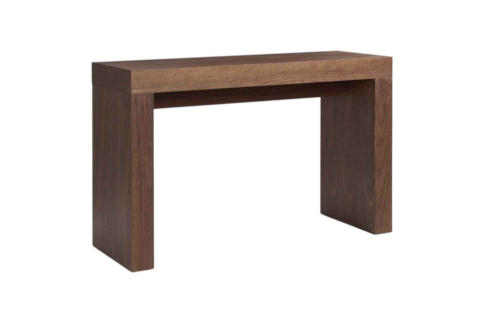 47" Brown Wood Block Console Table