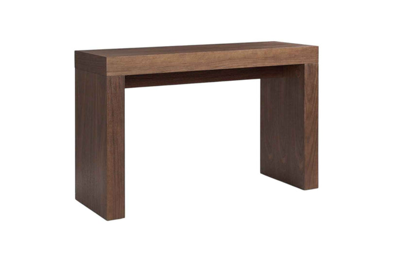 47" Brown Wood Block Console Table