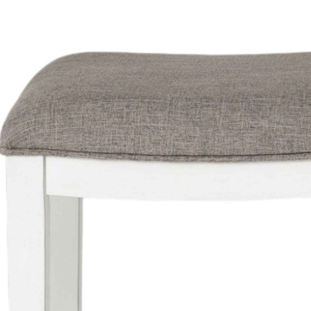 49" Three Piece White Wood Rectangular Bar Table With Two Stools