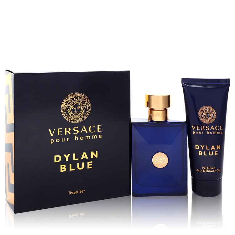 Versace Pour Homme Dylan Blue by Versace Gift Set -- 3.4 oz Eau de Toilette Spray + 3.4 oz Shower Gel for Men - GreatEagleInc