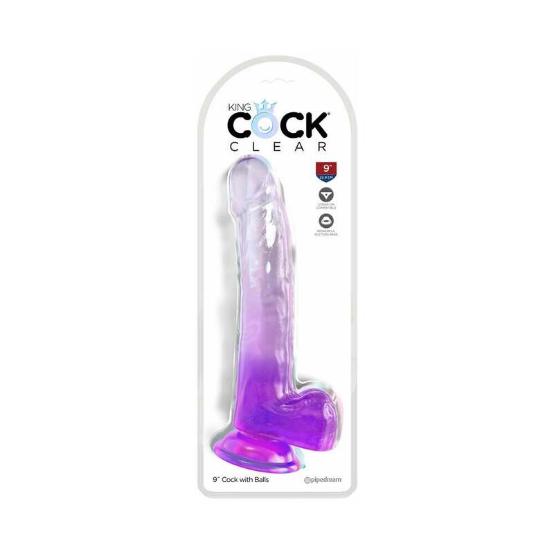 King Cock Clear 9in W/ Balls