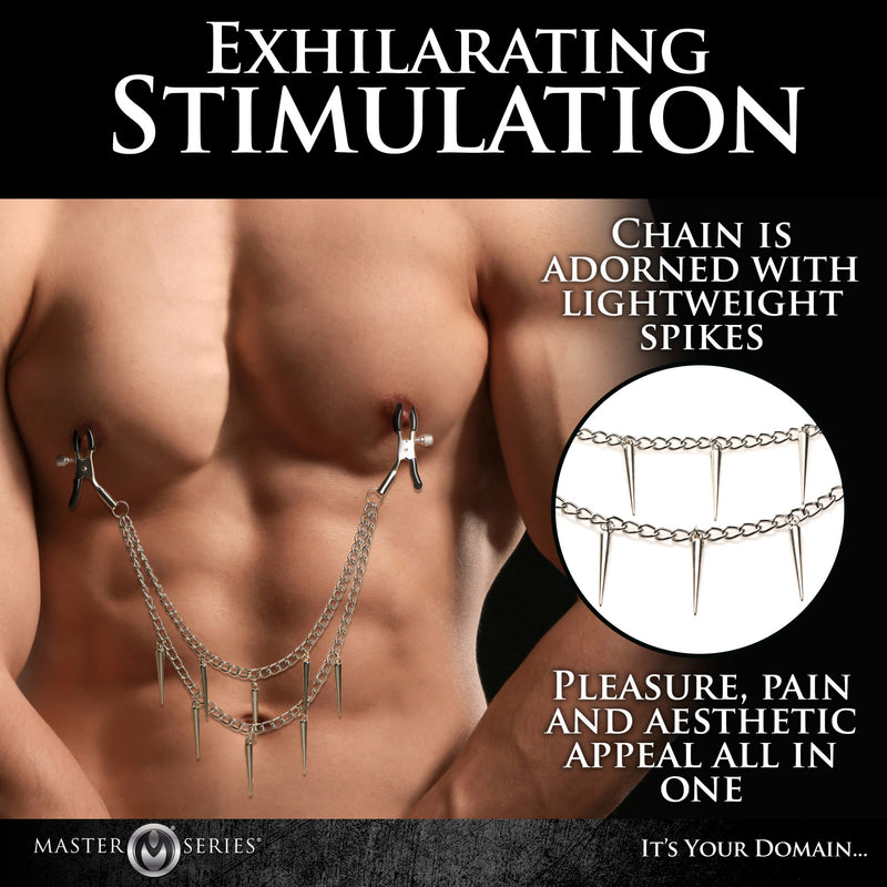 Master Series Daggers Double Chain Nipple Clamps - GreatEagleInc