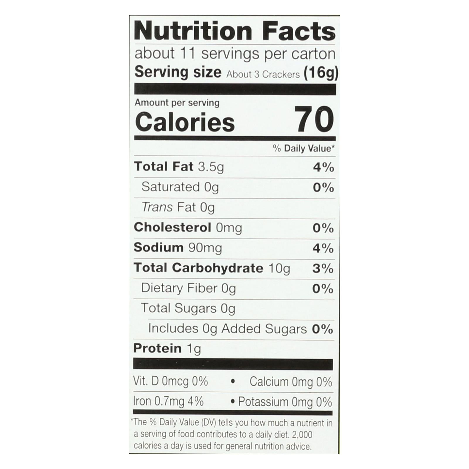 Miltons - Baked Crackers Oo&ss - Case Of 8 - 6 Oz - GreatEagleInc