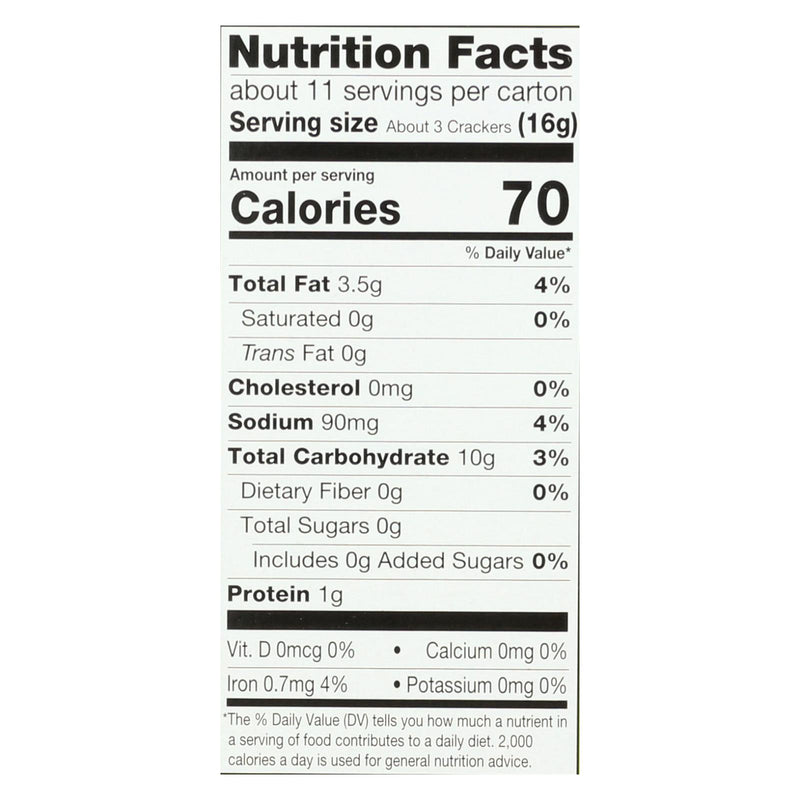 Miltons - Baked Crackers Oo&ss - Case Of 8 - 6 Oz - GreatEagleInc