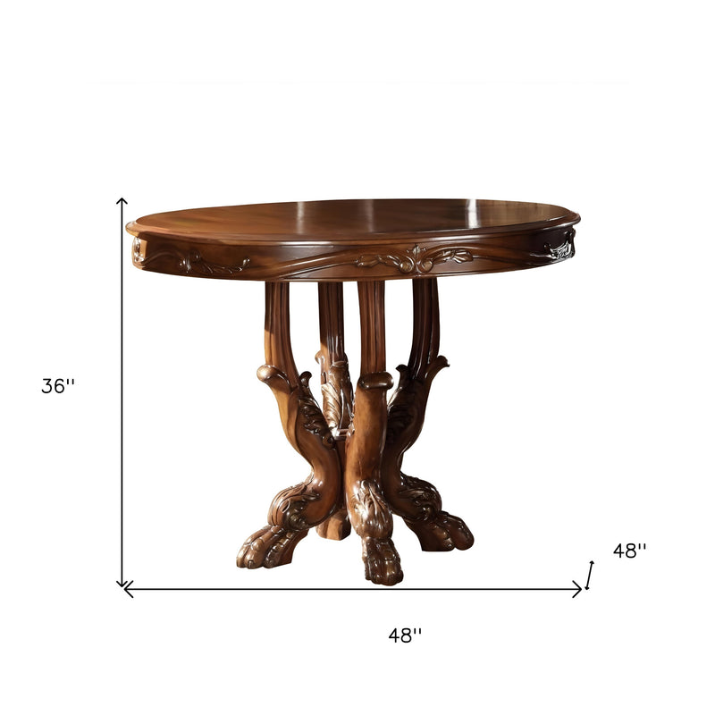 48" Brown Solid Wood Dining Table - Kitchen & Dining