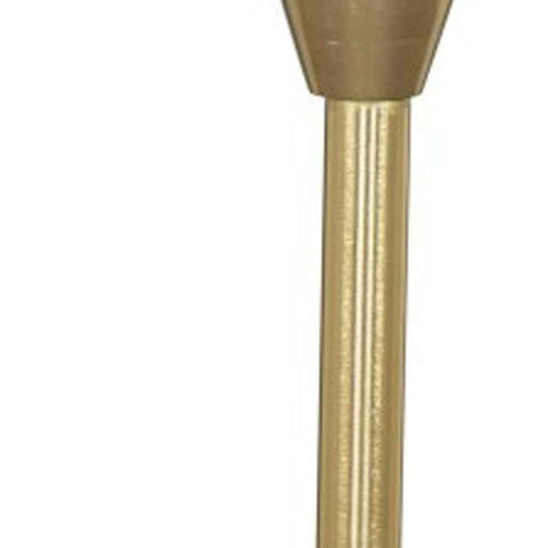 22" Gold Gray And White Marble And Iron Round Pedestal End Table