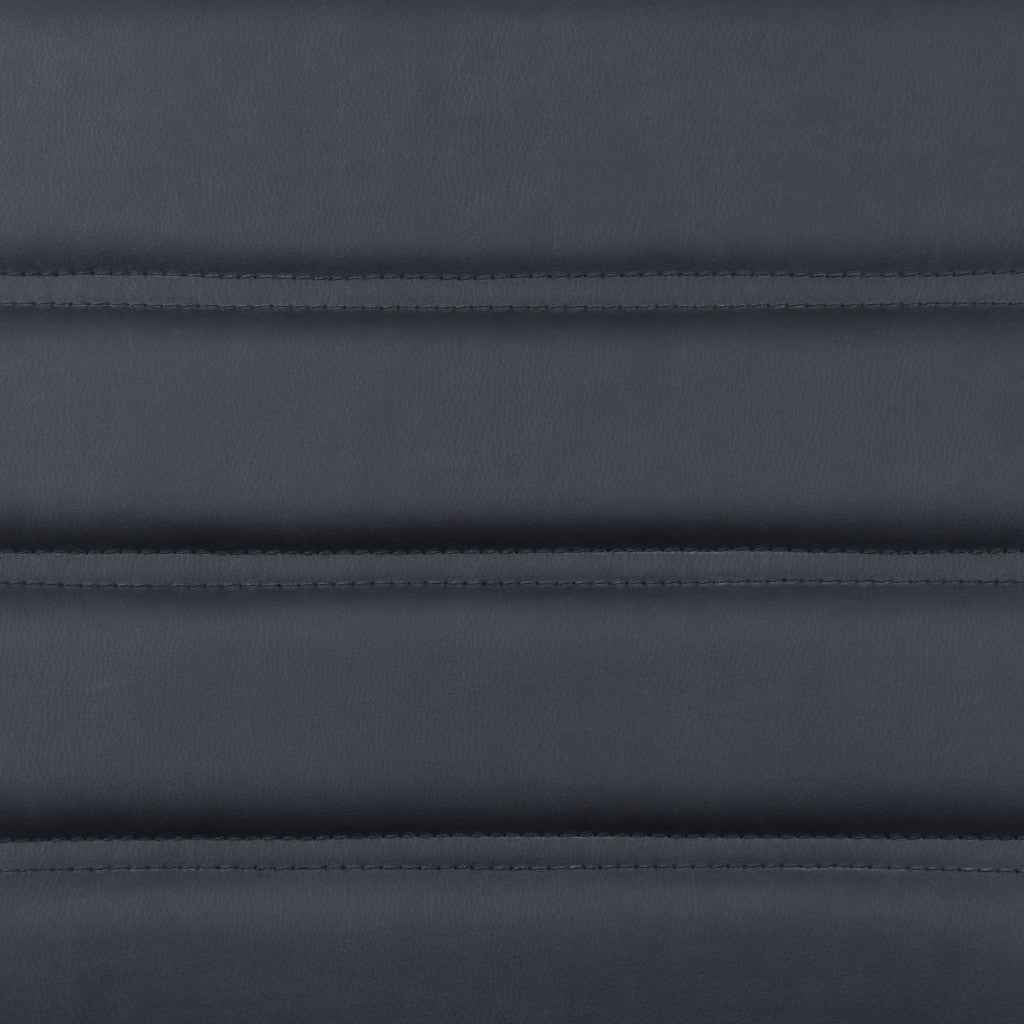 Silver and Black Adjustable Swivel Faux Leather Rolling Conference Office Chair