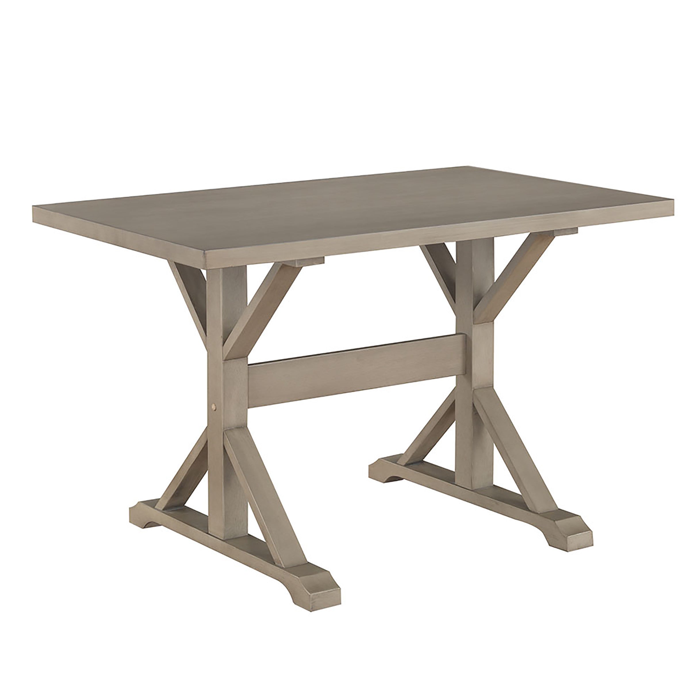 48" Gray Solid Wood Trestle Writing Desk Default Title