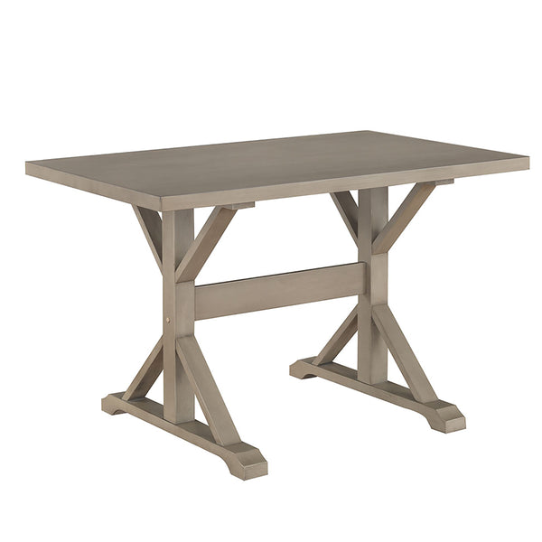 48" Gray Solid Wood Trestle Writing Desk Default Title