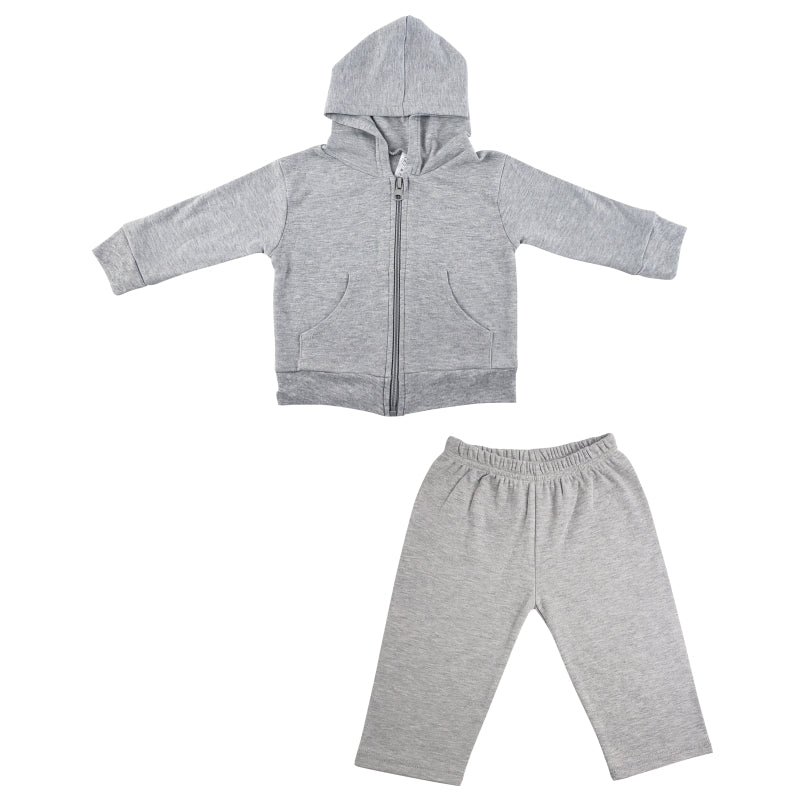 White Interlock Sweat Pants And Hoodie Set 419nb - GreatEagleInc
