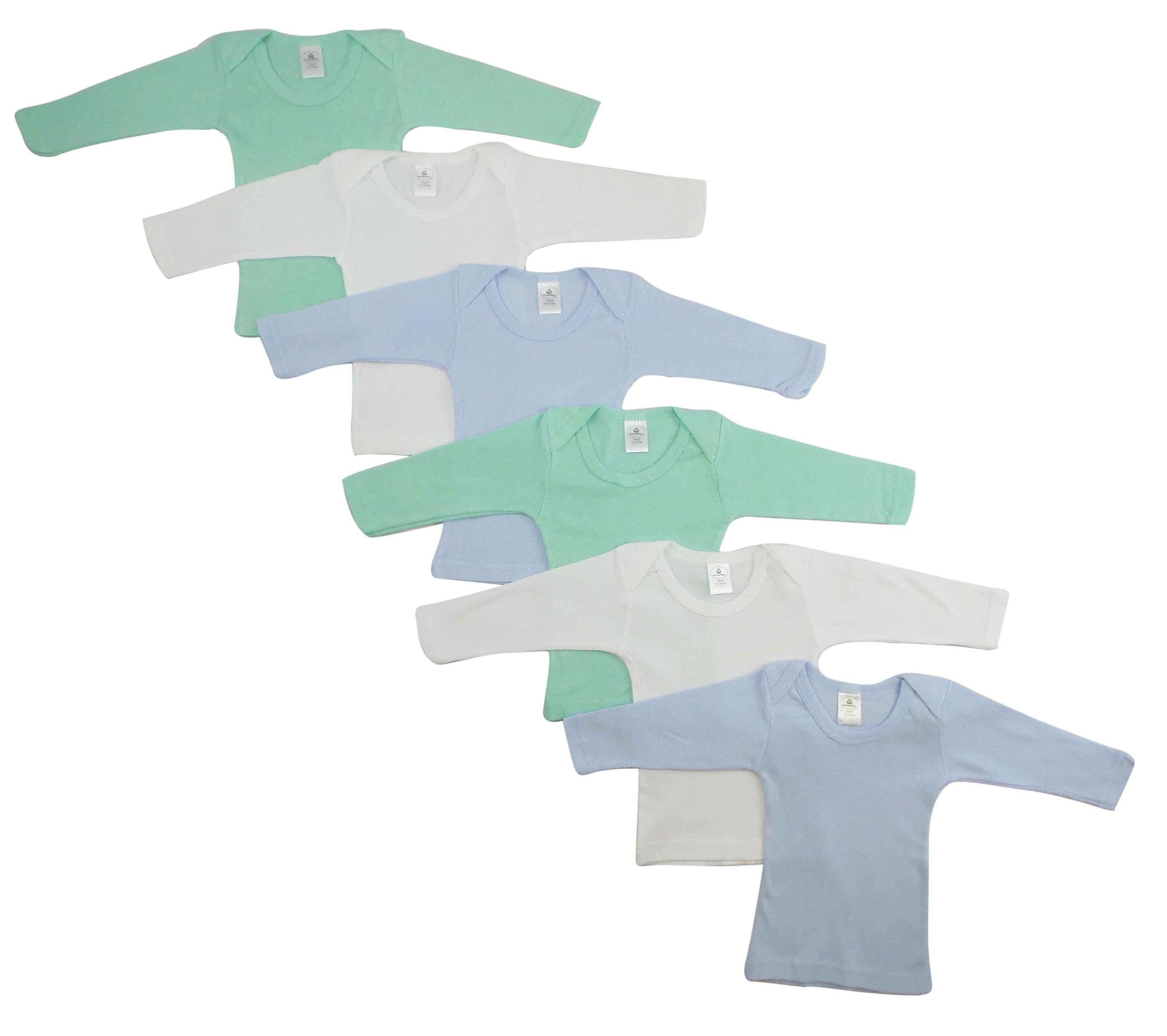 Boys Pastel Variety Long Sleeve Lap T-shirts  6 Pack Cs_051m_051m - GreatEagleInc
