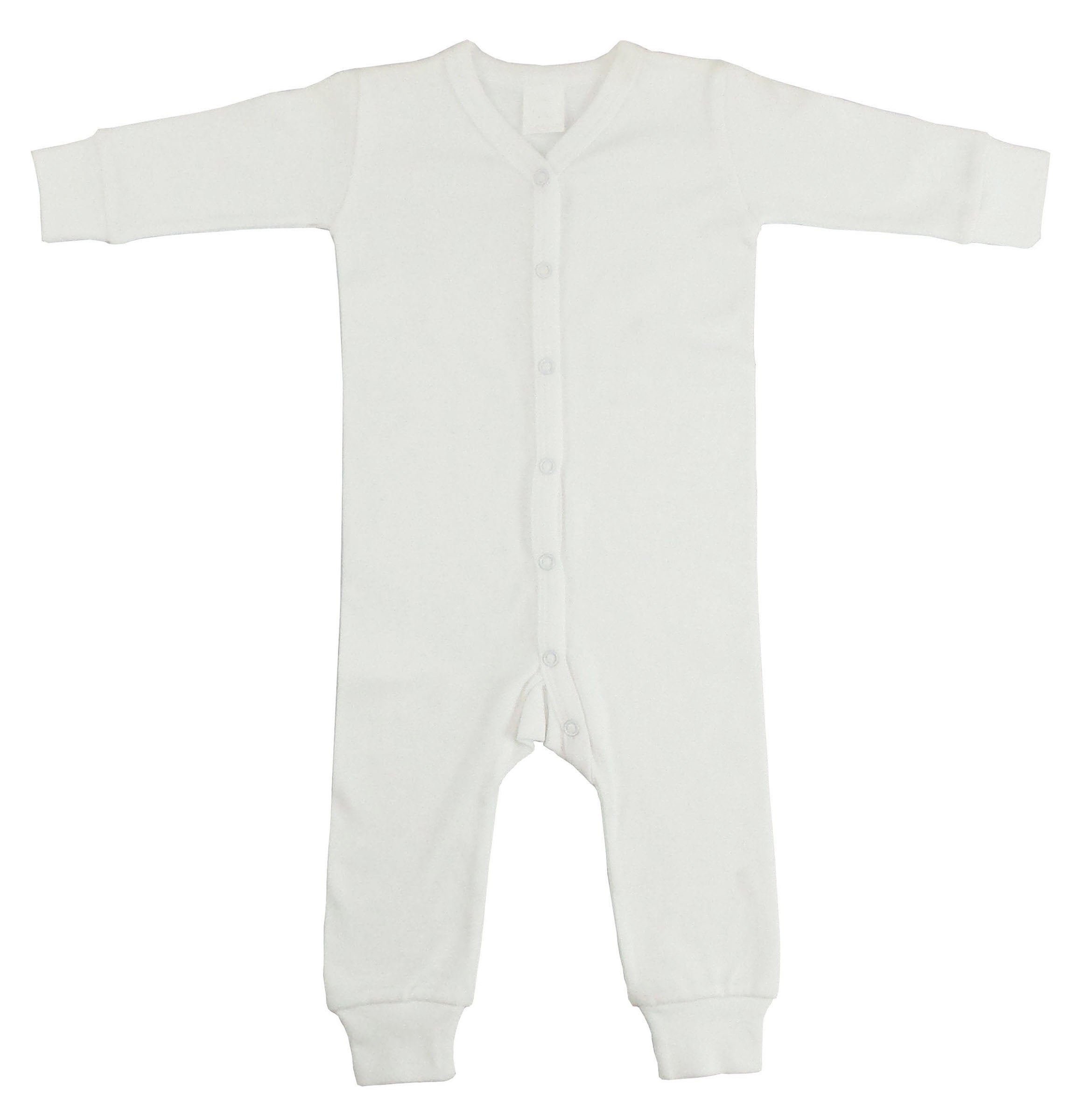 Interlock White Union Suit Long Johns 1040ws - GreatEagleInc