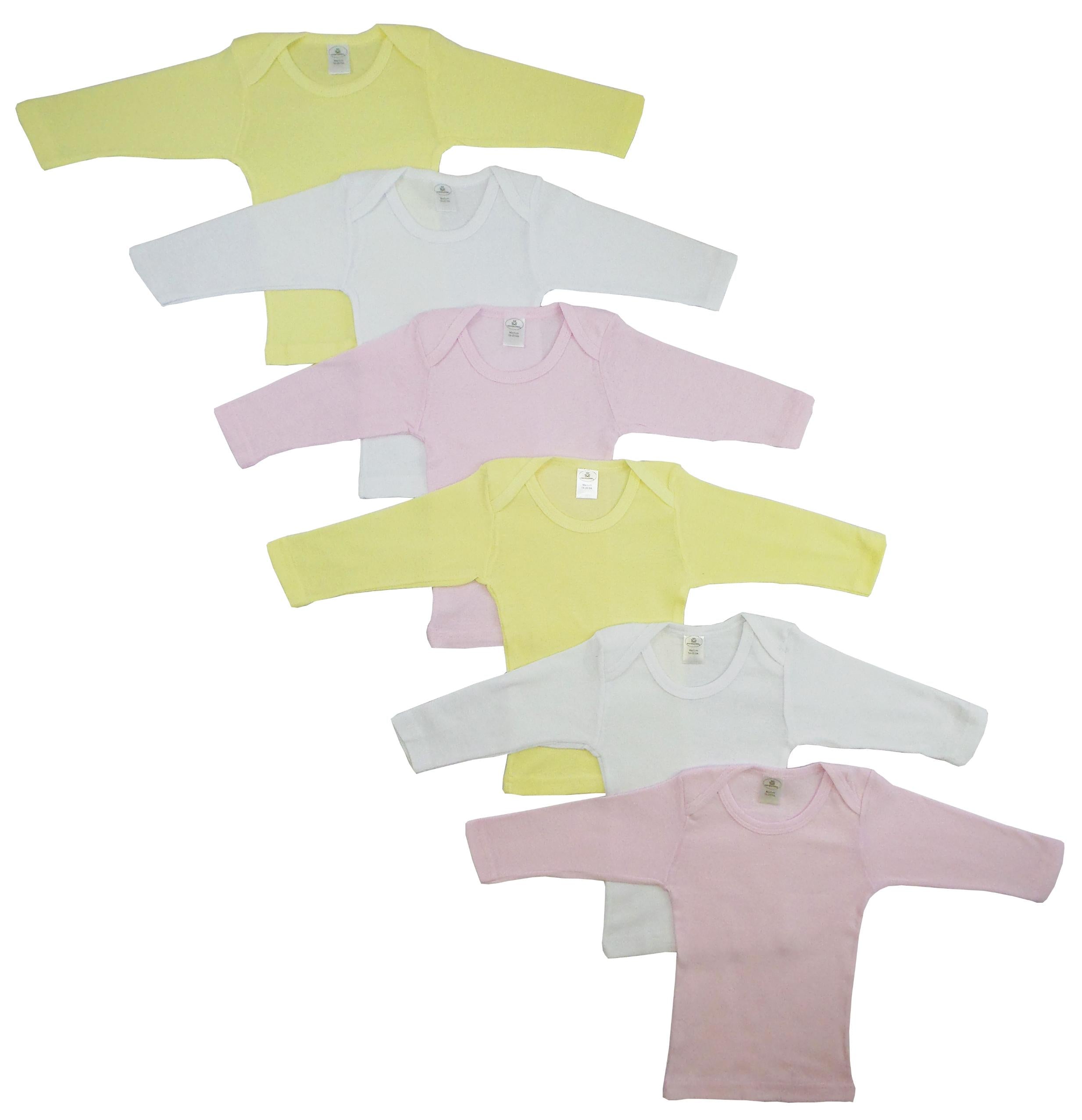 Girls Pastel Variety Long Sleeve Lap T-shirts  6 Pack Cs_052s_052s - GreatEagleInc