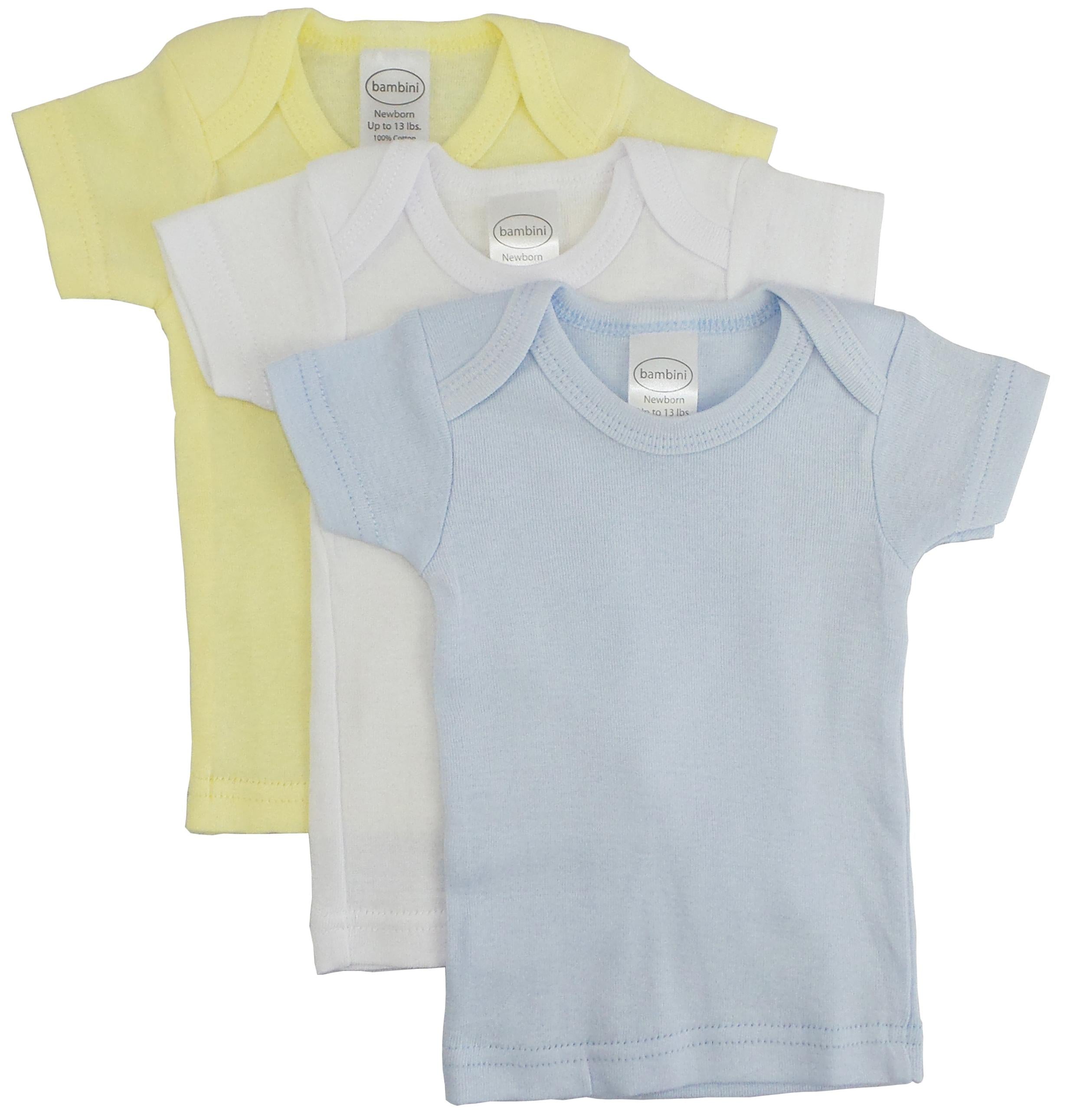 Boys Pastel Variety Short Sleeve Lap T-shirts - 3 Pack 056s - GreatEagleInc