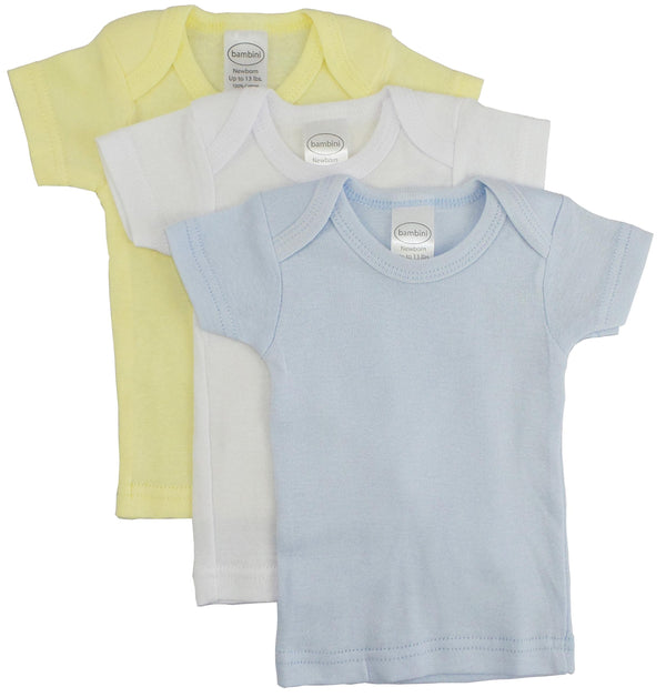 Boys Pastel Variety Short Sleeve Lap T-shirts - 3 Pack 056s - GreatEagleInc