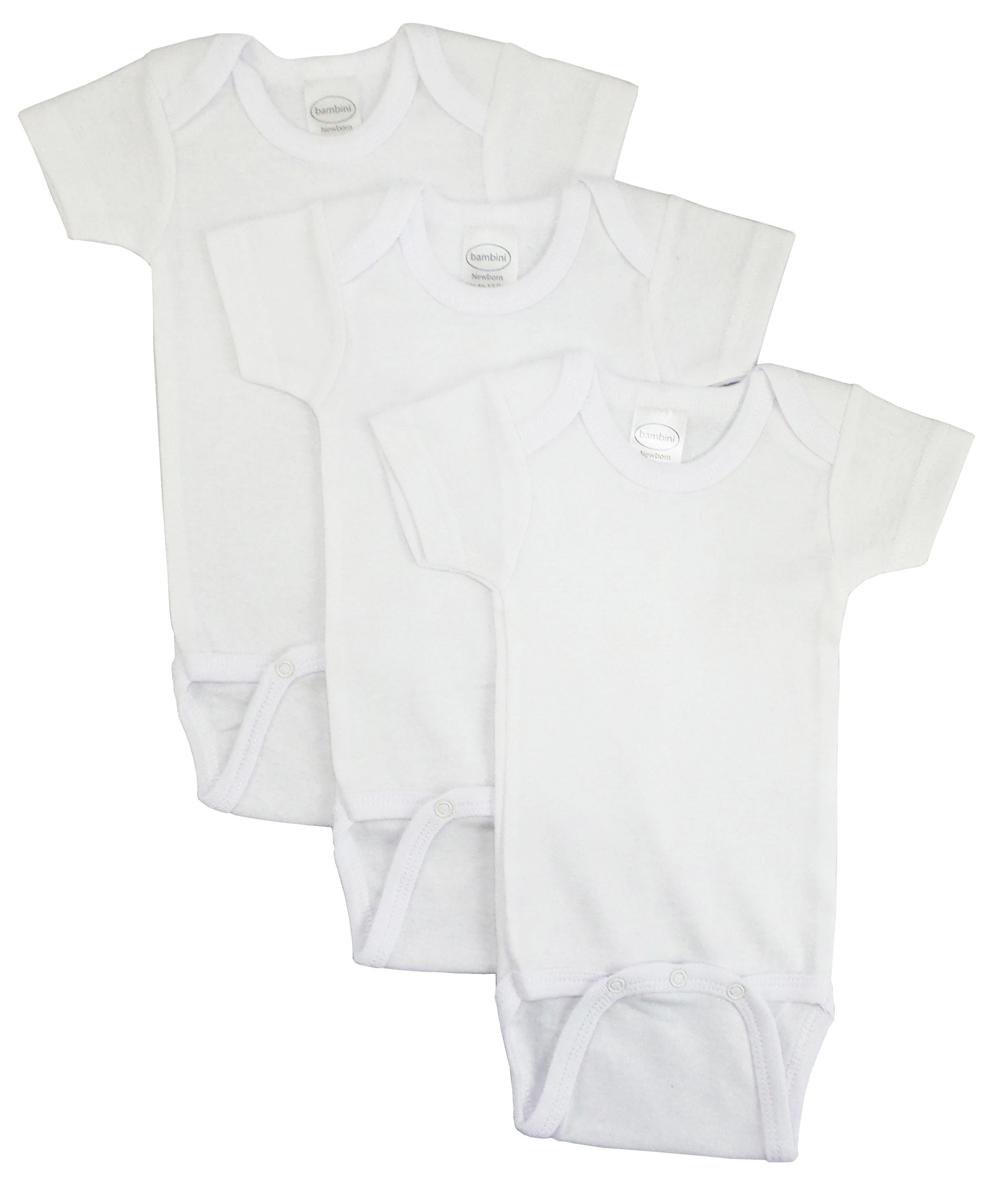 White Short Sleeve One Piece 3 Pack 001nb - GreatEagleInc