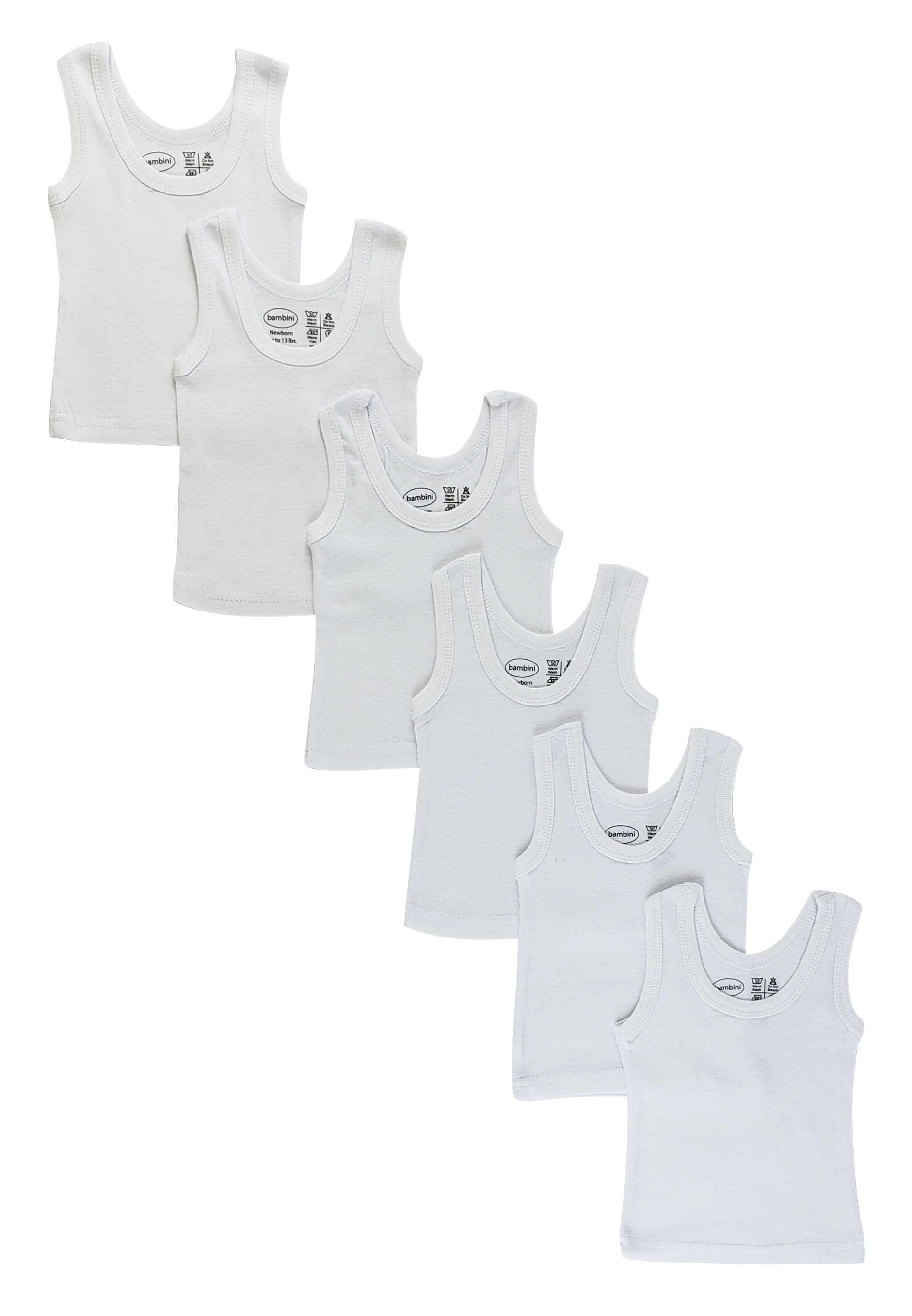 White Tank Top 6 Pack 0346nb - GreatEagleInc