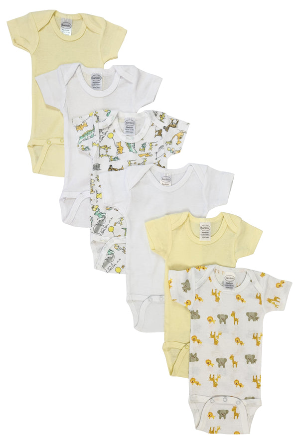 Unisex Baby 6 Pc Bodysuits Nc_0422l - GreatEagleInc