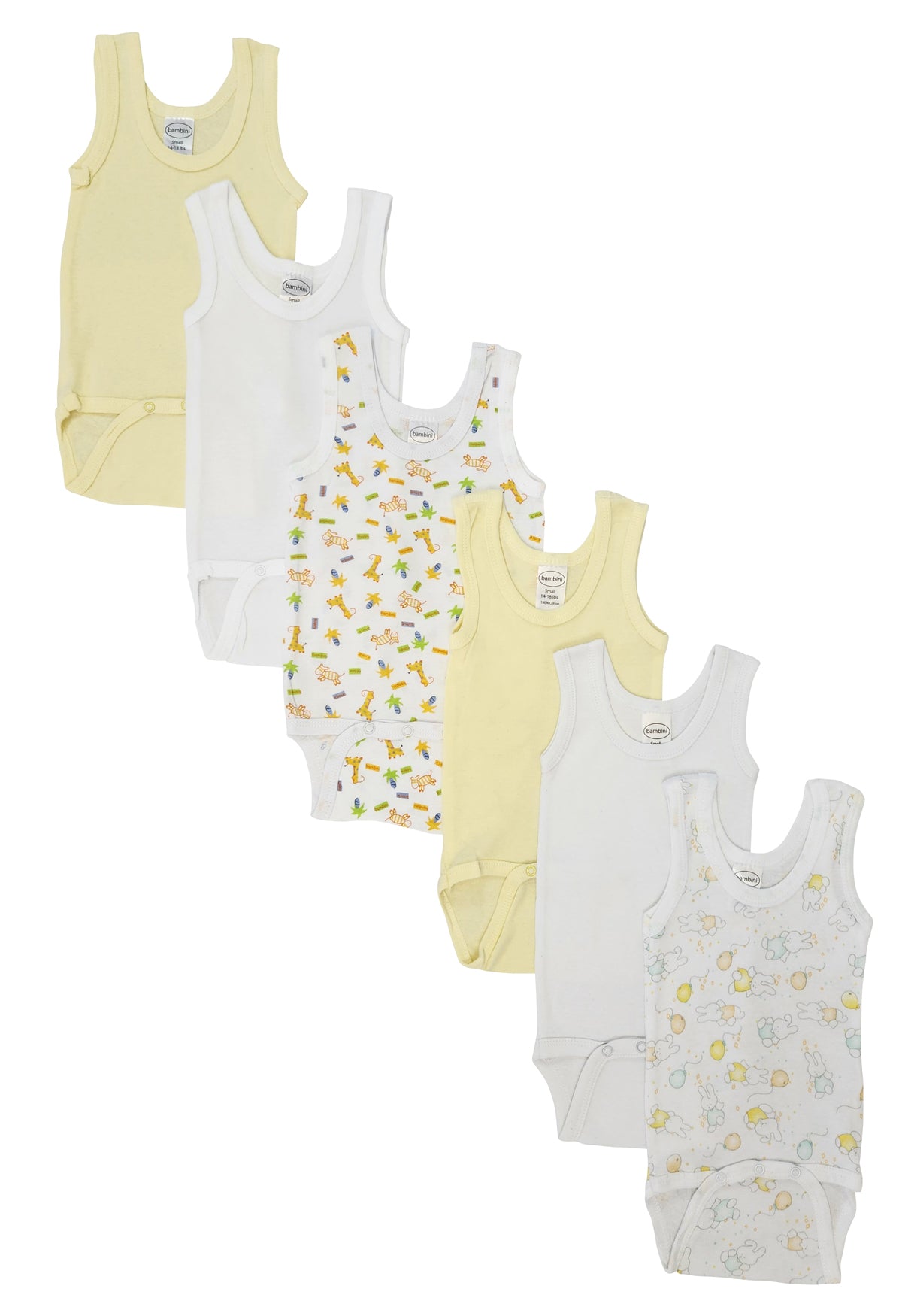 Unisex Baby 6 Pc Onezies And Tank Tops Nc_0510nb - GreatEagleInc