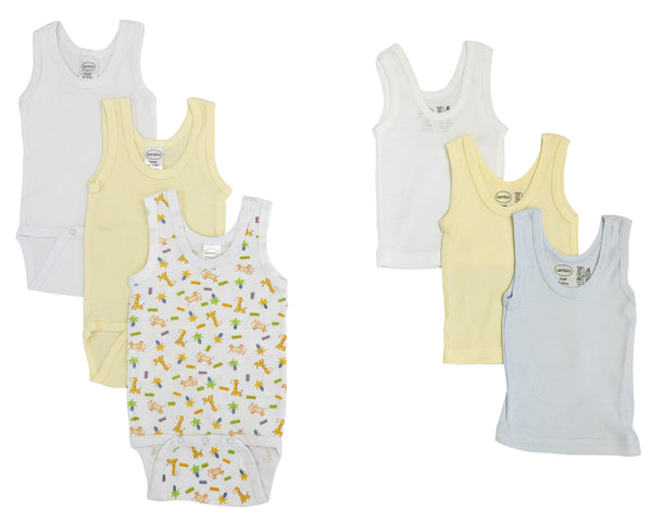 Unisex Baby 6 Pc Onezies And Tank Tops Nc_0504nb - GreatEagleInc