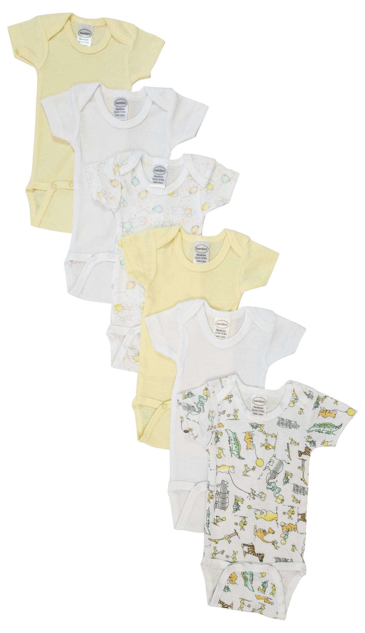 Unisex Baby 6 Pc Onezies Nc_0447nb - GreatEagleInc