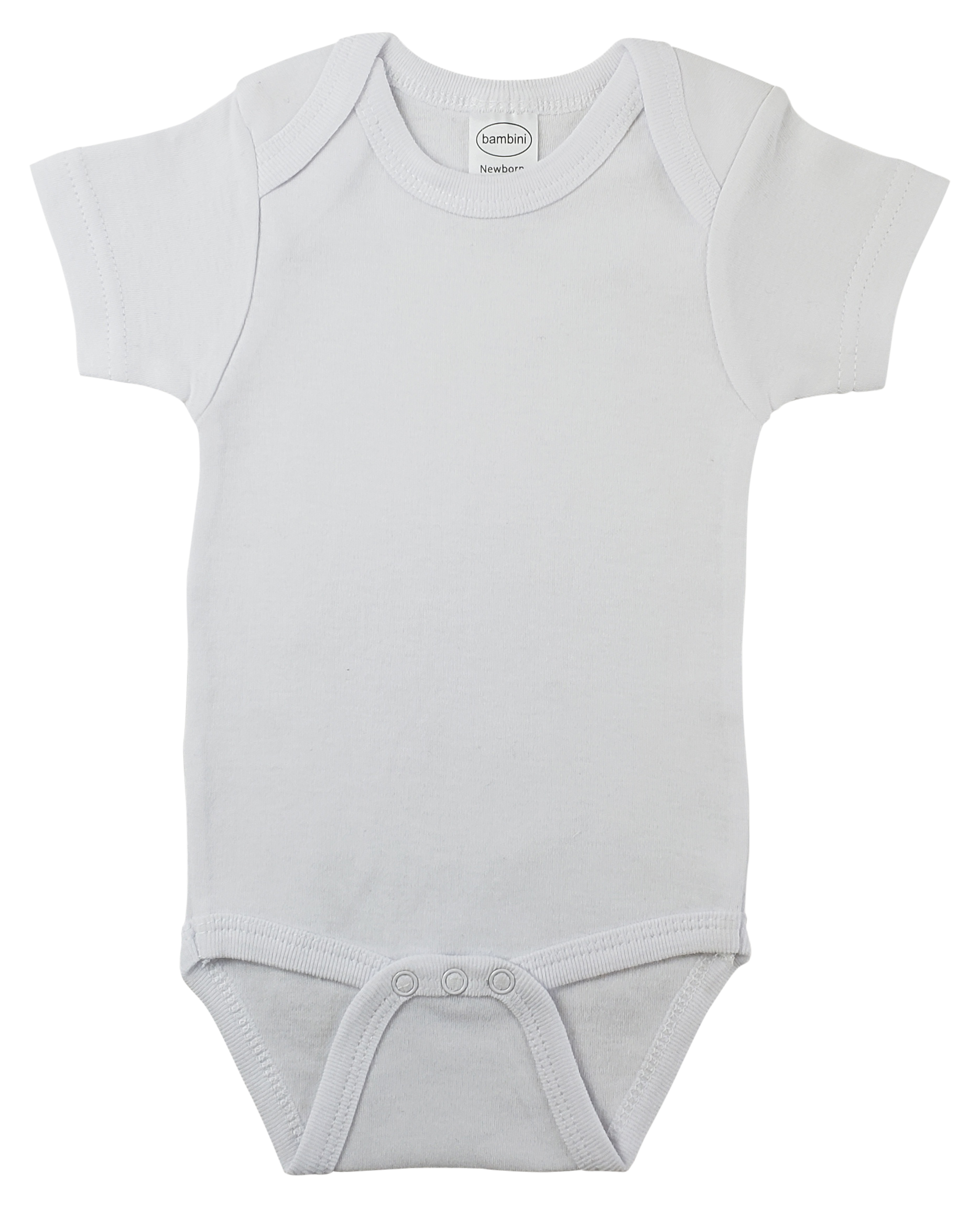 White Interlock Short Sleeve Onezies 0010bs - GreatEagleInc