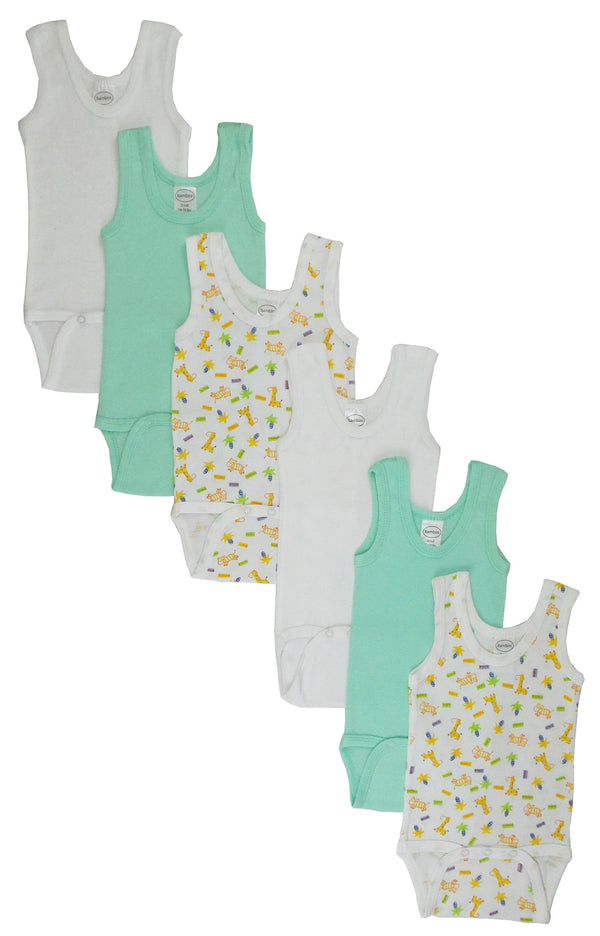 Boys Printed Tank Top 6 Pack Cs_109_109nb - GreatEagleInc