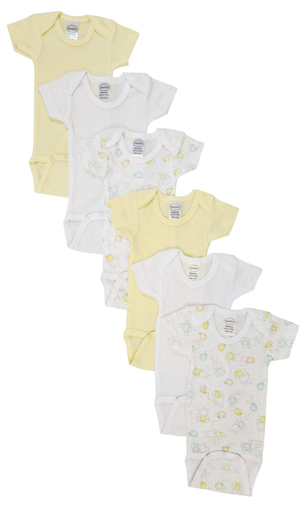Unisex Baby 6 Pc Bodysuits Nc_0438l - White / Large - Infant Wear