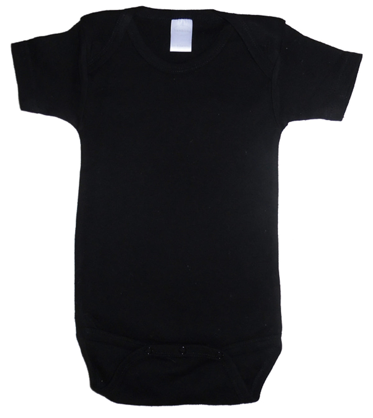 Black Interlock Short Sleeve Onezies 0010b.black.nb - GreatEagleInc