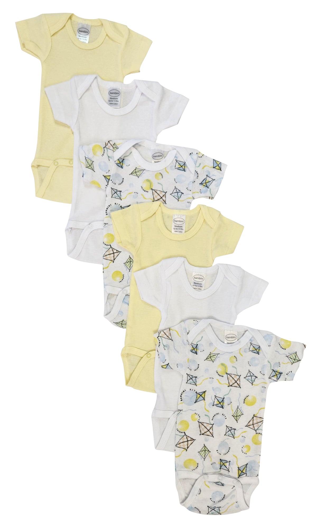 Unisex Baby 6 Pc Onezies Nc_0450s - GreatEagleInc