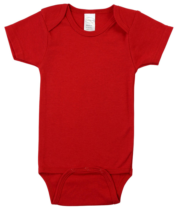 Red Interlock Short Sleeve Bodysuit Onezies 0010b.red.l - GreatEagleInc