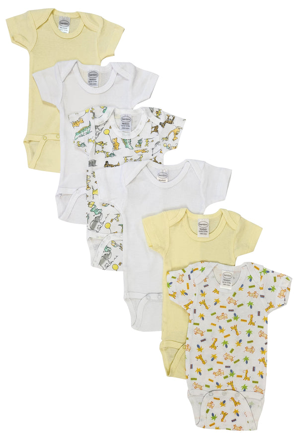 Unisex Baby 6 Pc Bodysuits Nc_0421l - GreatEagleInc